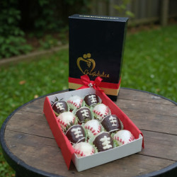 Estuche Armonía: Rosa Roja y Fresas con Chocolate Premium