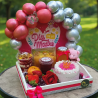 Desayuno Sorpresa Reina de Corazones | Mini Torta, Rosas y Globos