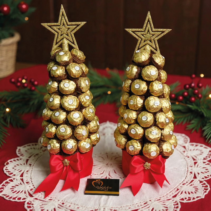 Árbol de Navidad Ferrero Rocher | Centro de Mesa Gourmet Navideño