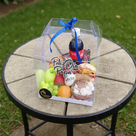 Cofre Gourmet para Papá | Desayuno Sorpresa en Caja Transparente