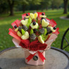 Bouquet Frutal Gala | Rosas Rojas y Fresas con Chocolate