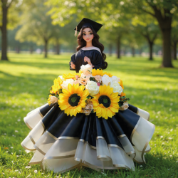 Bouquet Graduación con Rosas Rojas y Birrete | Regalo Académico Lujo