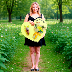 Panel Corazón "Me Gustas" con Fresas y Flores | Regalo Romántico Detallbox