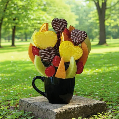 Taza Corazón Choco | Regalo de Frutas y Chocolate